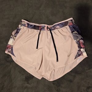 Nike Women's Light Pink Floral Athletic Shorts